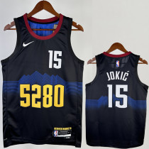 23/24 Nuggets JOKIC #15 Black City Edition Top Quality Hot Pressing NBA Jersey