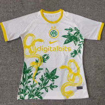 24/25 INT White Yellow  Special Edition Fans Soccer Jersey