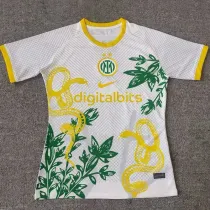 24/25 INT White Yellow  Special Edition Fans Soccer Jersey