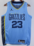 22/23 GRIZZLIES ROSE #23 Blue Top Quality Hot Pressing NBA Jersey (Trapeze Edition) 飞人版