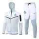 23/24 AL-Nassr White & Grey  Plush Hoodie Jacket Tracksuitt #F532(帽衫、加绒）