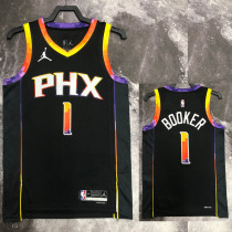 22/23 SUNS BOOKER #1 Black Top Quality Hot Pressing NBA Jersey (Trapeze Edition)
