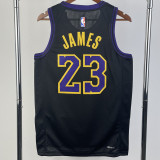 23/24 LAKERS JAMES #23 Black City Edition Top Quality Hot Pressing NBA Jersey