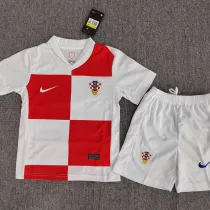 24/25 Croatia Home  Kids Soccer Jersey