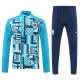24/25 Marseille Sky Blue Printing Half Pull Tracksuit  (半拉链)