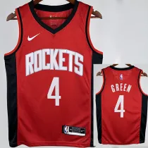 22/23 ROCKETS GREEN #4 Red Away Top Quality Hot Pressing NBA Jersey