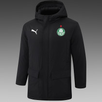 24/25  Palmeiras Black Hooded Cotton Coat G236