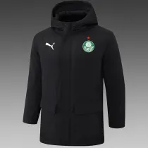 24/25  Palmeiras Black Hooded Cotton Coat G236