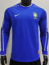 1998 Brazil Away Retro Long Sleeve Soccer Jersey长袖