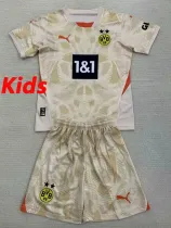 24/25  Dortmund Khaki Goalkeeper Kids Soccer Jersey(儿童）