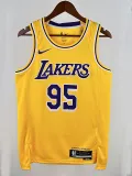 Lakers ANDERSON # 95 Yellow Top Quality Hot Pressing NBA Jersey