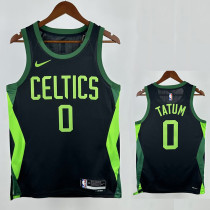 24/25 CELTICS TATUM #0 City Edition Top Quality Hot Pressing Retro NBA Jersey