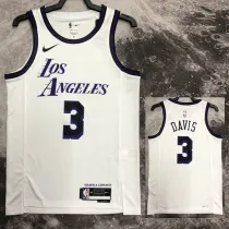22/23 LAKERS DAVIS #3 White City Edition Top Quality Hot Pressing NBA Jersey