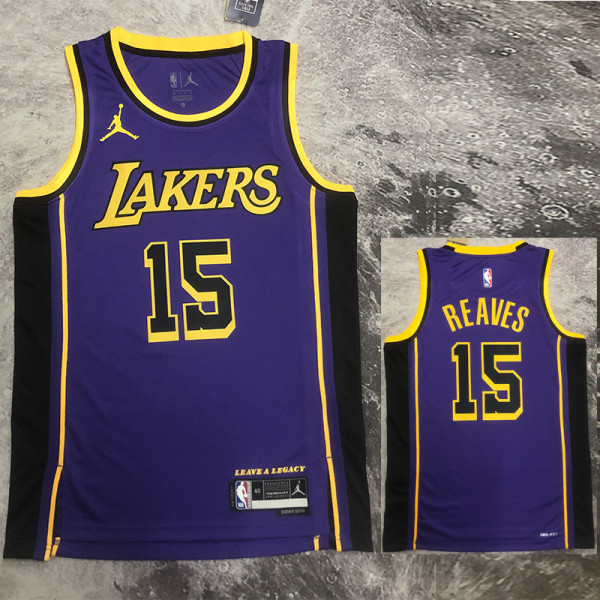 22/23 LAKERS REAVES #15 Purple Top Quality Hot Pressing NBA Jersey (Trapeze Edition)