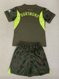 24/25  Dortmund Dark Green Goalkeeper Suit Fans  Soccer Jersey（成人）