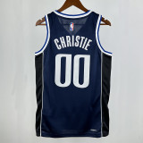 22/23 Dallas Mavericks CHRISTIE #00 Royal Blue Flying Edition Top Quality Hot Pressing NBA Jersey