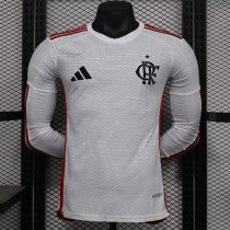 24/25 Flamengo Away  Long Sleeve Player Version Soccer Jersey