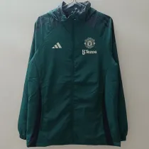 2025  Man Utd Green Hooded Windbreaker连帽