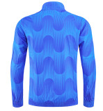 2023 Spain Blue & Red Double Sided Windbreaker (双面风衣)(刺绣)