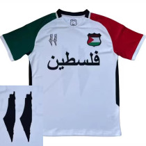 24/25 Palestine White Special Edition  Soccer Jersey (背带图）