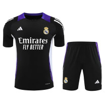 24/25 RMA  Black(Purple Shoulders) Training Short Suit(黑色紫肩）