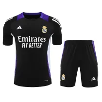 24/25 RMA  Black(Purple Shoulders) Training Short Suit(黑色紫肩）