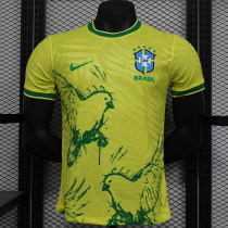 24/25 Brazil Yellow Peace Dove Special Edition  Player Version Soccer Jersey