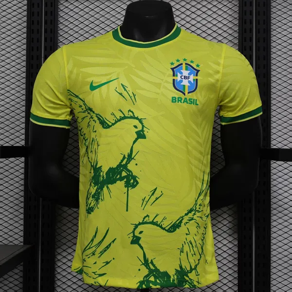 24/25 Brazil Yellow Peace Dove Special Edition  Player Version Soccer Jersey