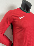 24/25 Portugal  Home Long Sleeve  Player Version Soccer Jersey(长袖)