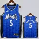 23/24 Magic BAANCHERO #5 Dark Blue Top Quality Hot Pressing NBA Jersey (Retro Logo)(V领)