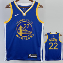 22/23 WARRIORS WIGGINS #22 Blue Top Quality Hot Pressing NBA Jersey (V领)