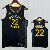 24/25 WARRIORS WIGGINS # 22 Black Flying Man Top Quality Hot Pressing NBA Jersey