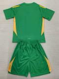 2024 Italy Green Puzzle Goalkeeper Kids Soccer Jersey