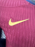 24/25 BAR Home Player Version Long Sleeve Soccer Jersey (No Advertisements无广告）