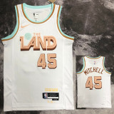 22/23 Cleveland Cavaliers MITCHELL #45 White City Edition Top Quality Hot Pressing NBA Jersey
