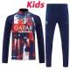 24/25 PSG Sapphire Blue Inkjet  Kids Half Pull Tracksuit  (童装、半拉链)