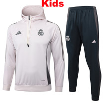 24/25 RMA Light Pink Kids Hooded  Tracksuit #E963加绒童装
