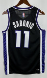 23/24 KINGS SABONIS #11 Black Away Top Quality Hot Pressing  NBA Jersey