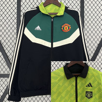 24/25 Man Utd Green & Black Double Sided Windbreaker (双面风衣)