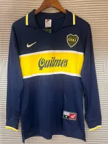 1997 Boca Juniors Home Long Sleeve Retro Soccer Jersey