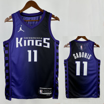 22/23 KINGS SABONIS #11  Flying Man Limited EditionTop Quality Hot Pressing Retro NBA Jersey