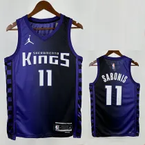 22/23 KINGS SABONIS #11  Flying Man Limited EditionTop Quality Hot Pressing Retro NBA Jersey