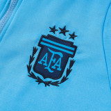 24/25 Argentina Light Blue Kids Hooded  Tracksuit # E974加绒童装