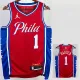22/23 76ERS HARDEN #1 Red Top Quality Hot Pressing NBA Jersey (Trapeze Edition) 飞人版