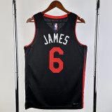 23/24 HEAT JAMES #6 Black City Edition Top Quality Hot Pressing NBA Jersey (V领）