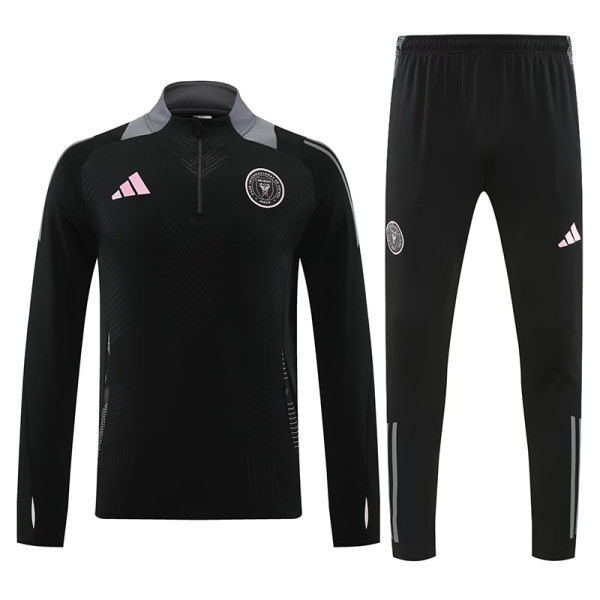 24/25 Inter Miami Black Half Pull Tracksuit  (半拉链)
