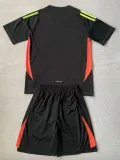 24/25  Spain Black Goalkeeper Kids Soccer Jersey