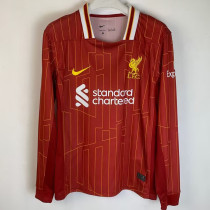 24/25 LIV Home  Long Sleeve  Soccer Jersey