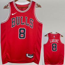 22/23 BULLS LAVINE #8 Red Top Quality Hot Pressing NBA Jersey