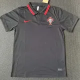 21/23 Portugal Black Classic Polo Short Sleeve
